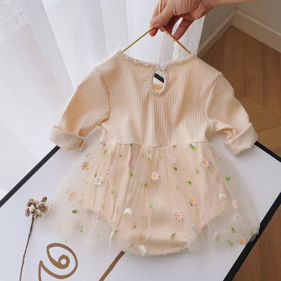 Long Sleeve Daisy Tutu Romper