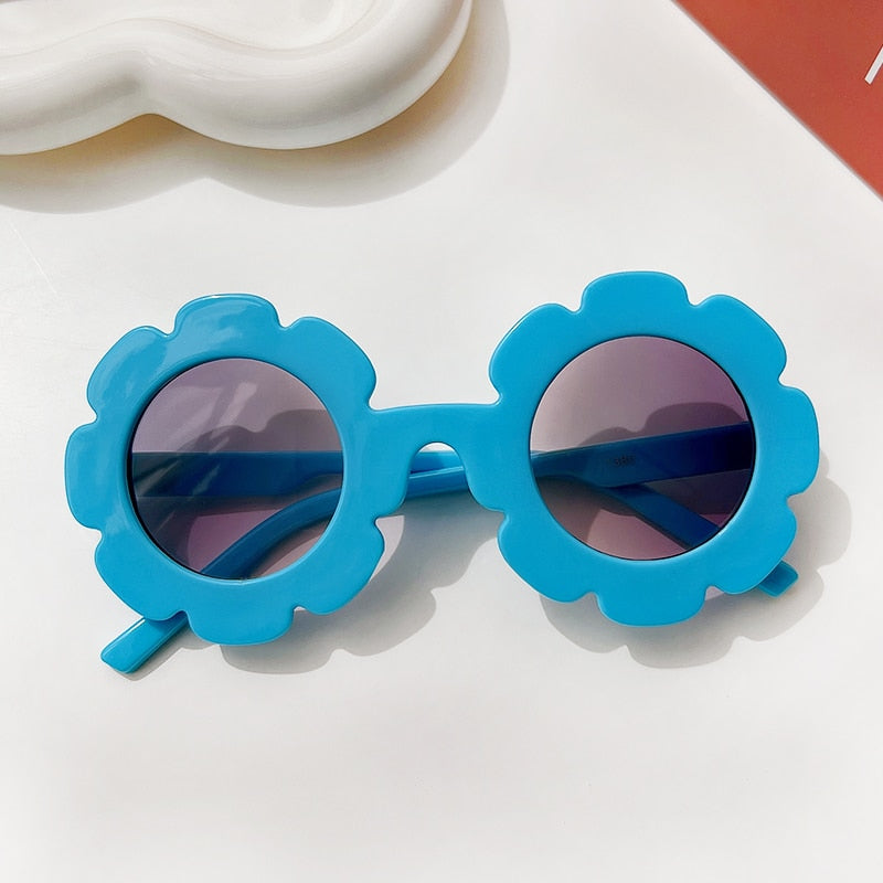 Round Flower Sunglasses