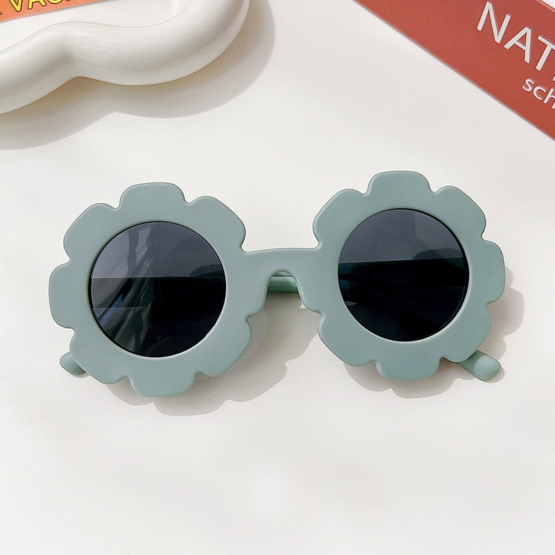 Round Flower Sunglasses