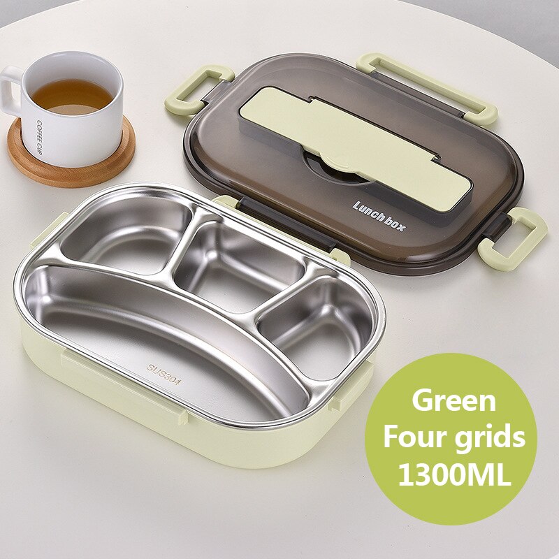 Stainless Steel Lunch Box with Compartments Storage Container