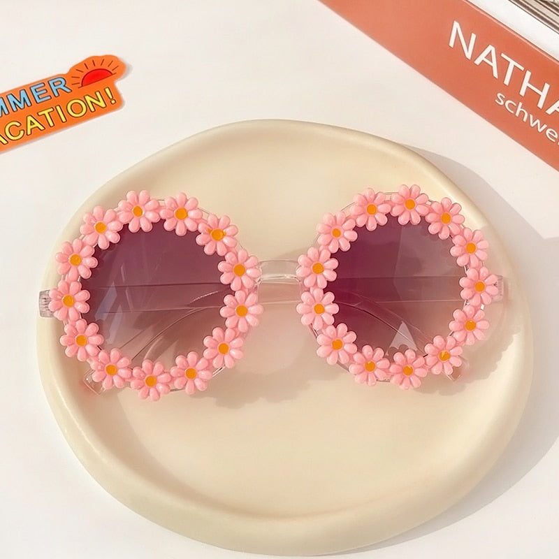 Round Flower Sunglasses