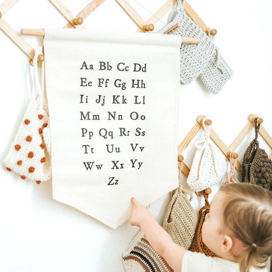 Large Alphabet Wall Canvas Banner