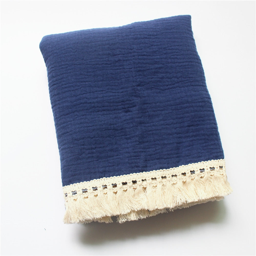 Cotton Blanket With Tassel