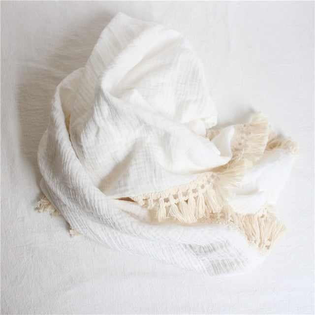 Cotton Blanket With Tassel