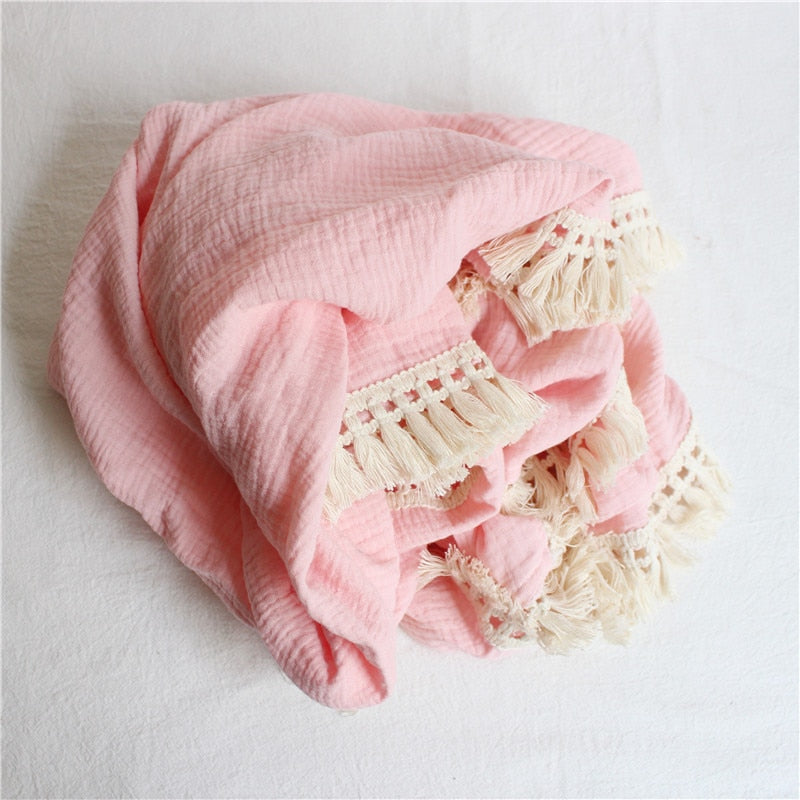 Muslin Blanket With Tassel