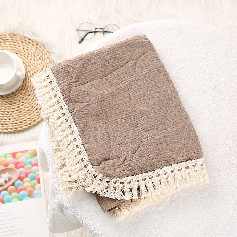 Cotton Blanket With Tassel