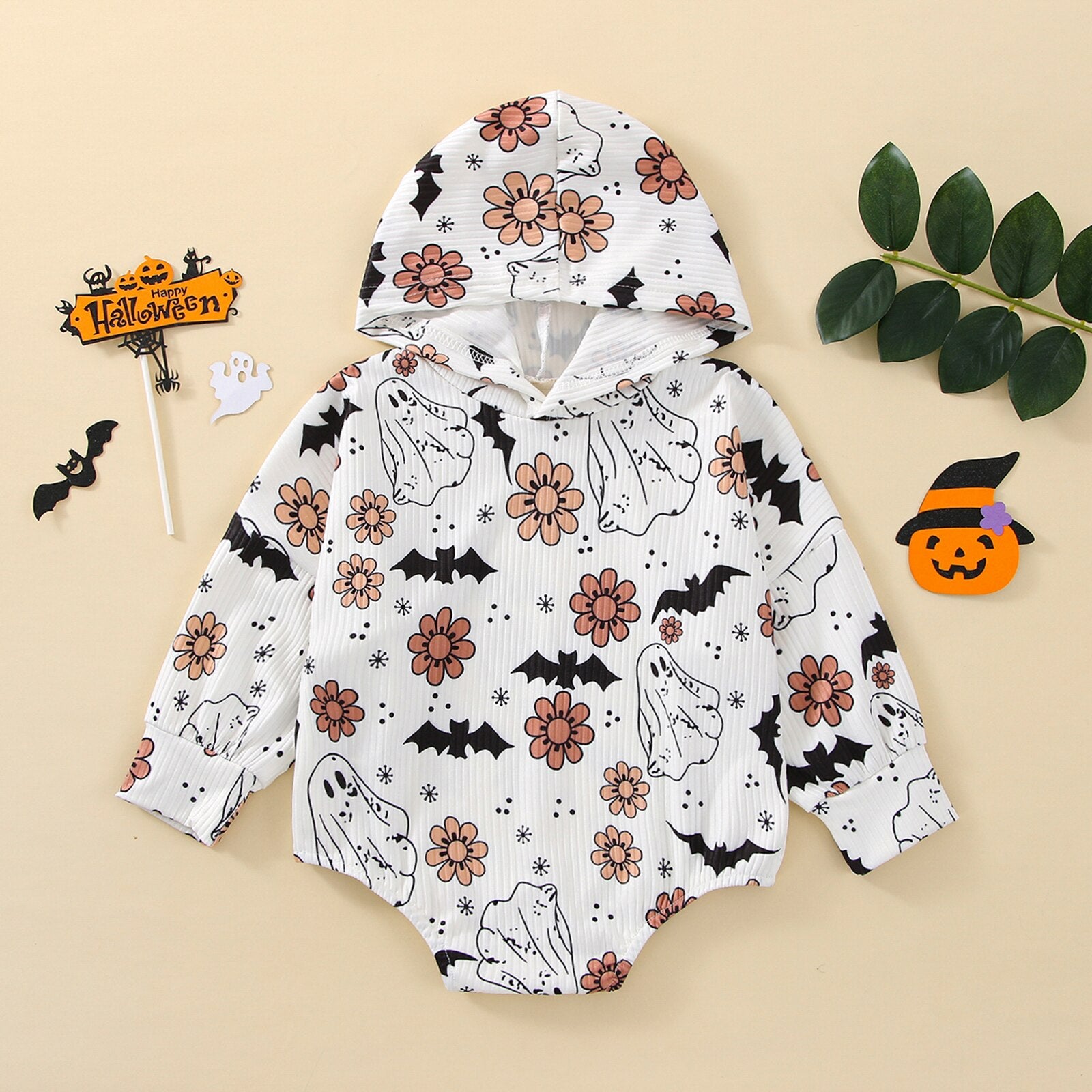 Flower Ghost Pattern Jumpsuit