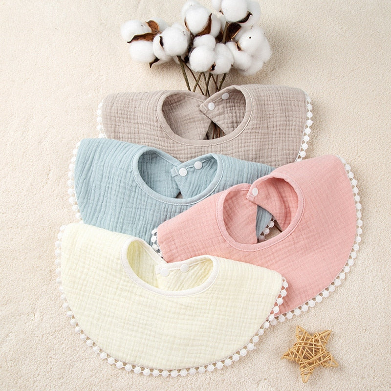 Newborn Saliva Absorbent 360 Rotate Bibs