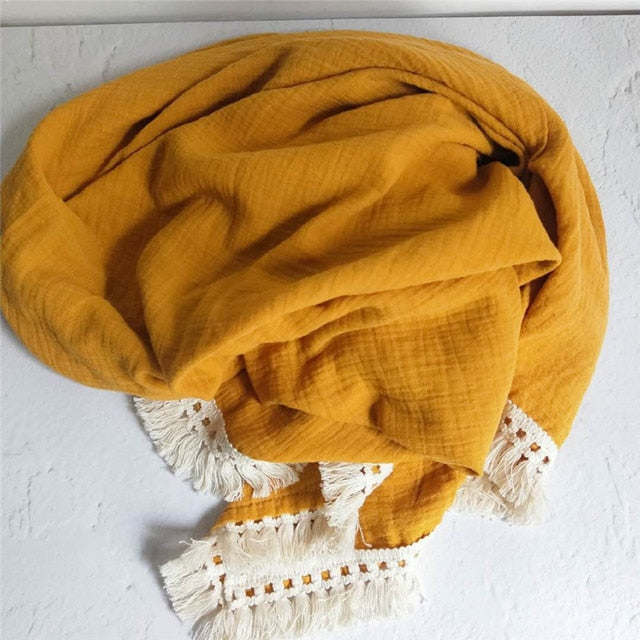 Cotton Blanket With Tassel