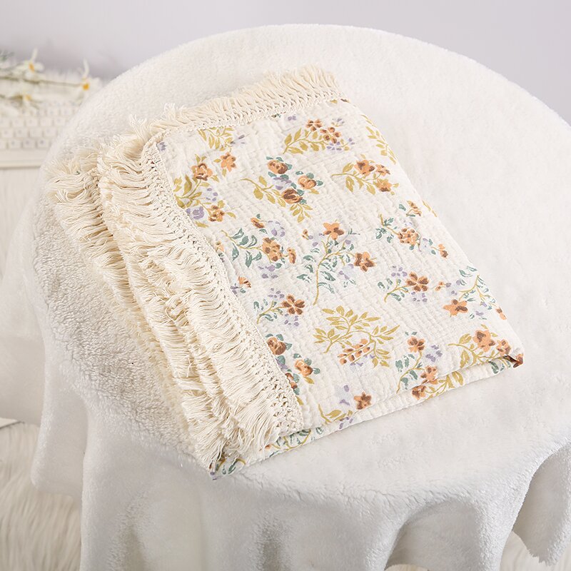 Cotton Blanket With Tassel