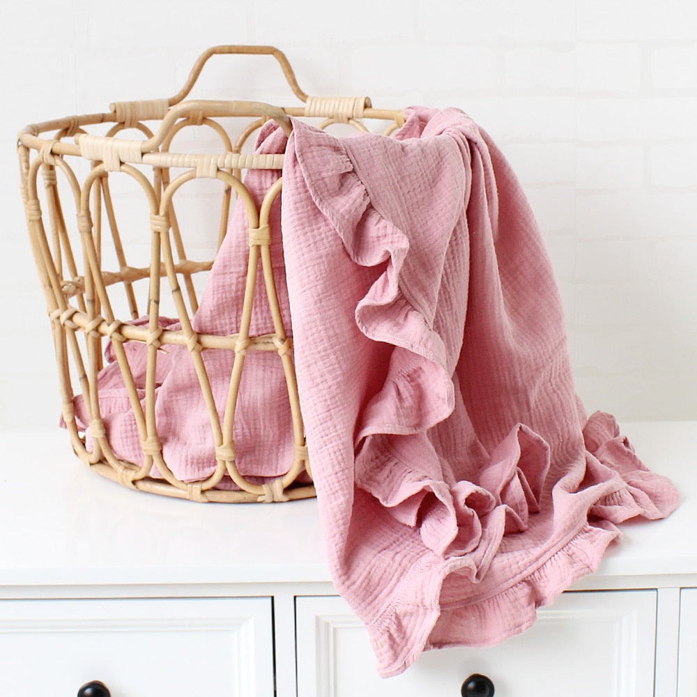 Muslin Ruffle Blanket