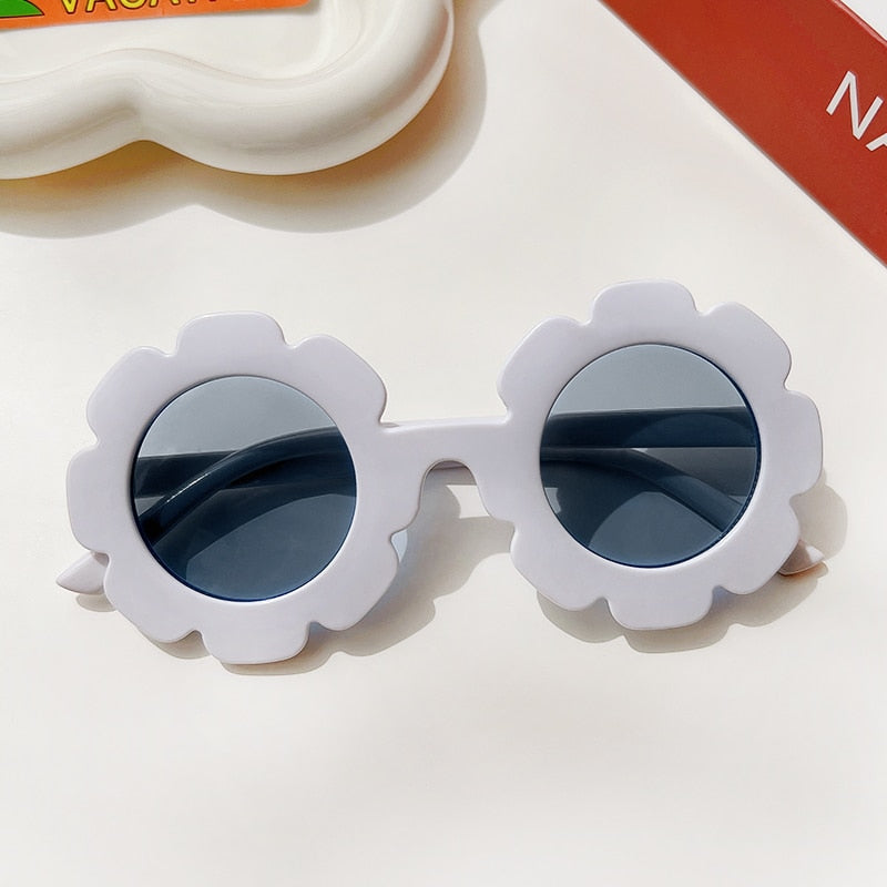 Round Flower Sunglasses