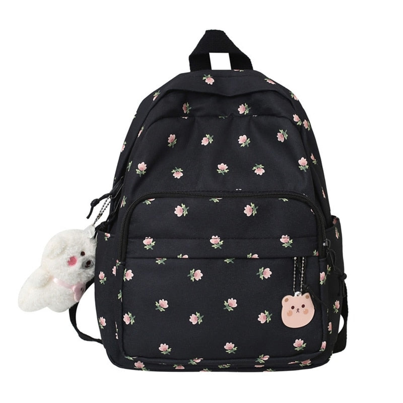 Floral Print Casual Backpack