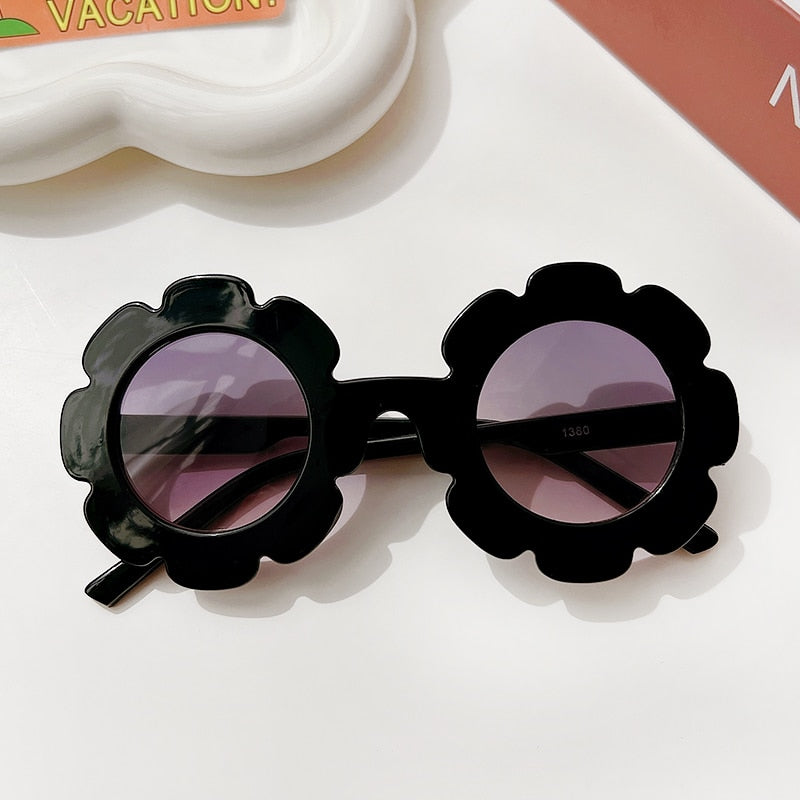 Round Flower Sunglasses