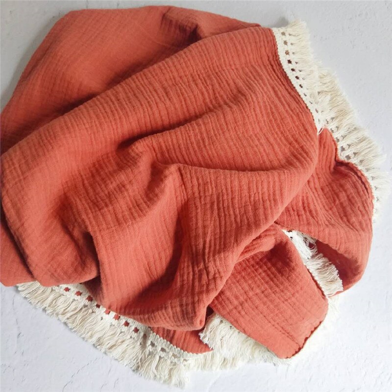 Muslin Blanket With Tassel