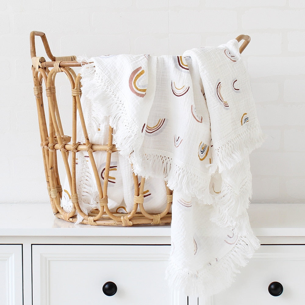 Muslin Blanket With Tassel