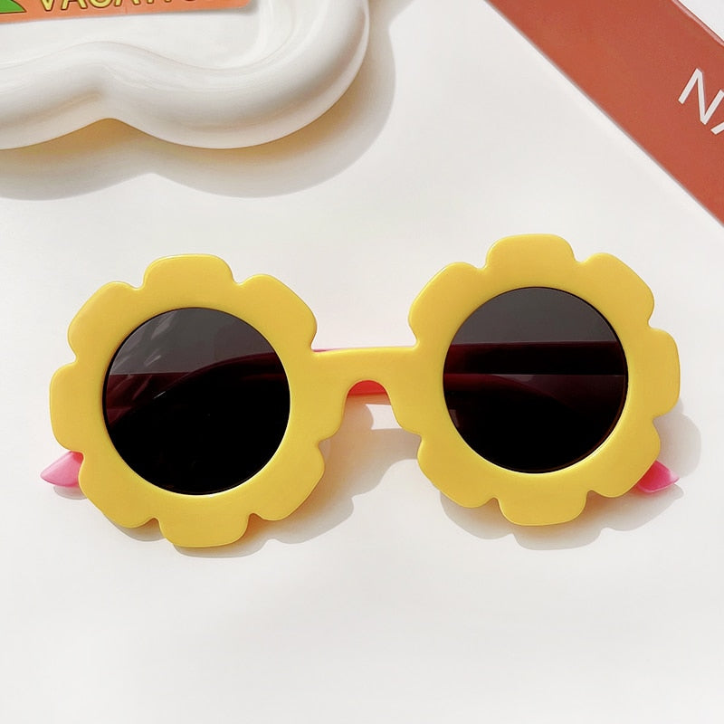 Round Flower Sunglasses