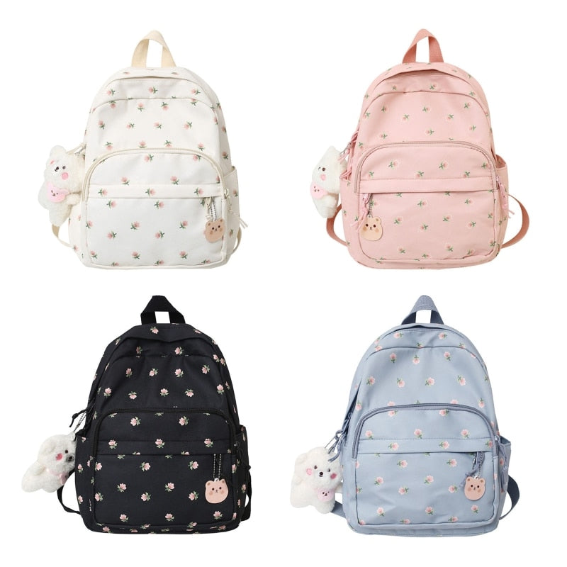 Floral Print Casual Backpack