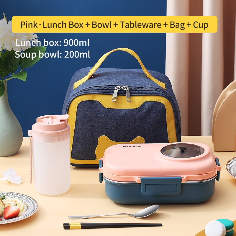 Stylish Lunch Box With Bag