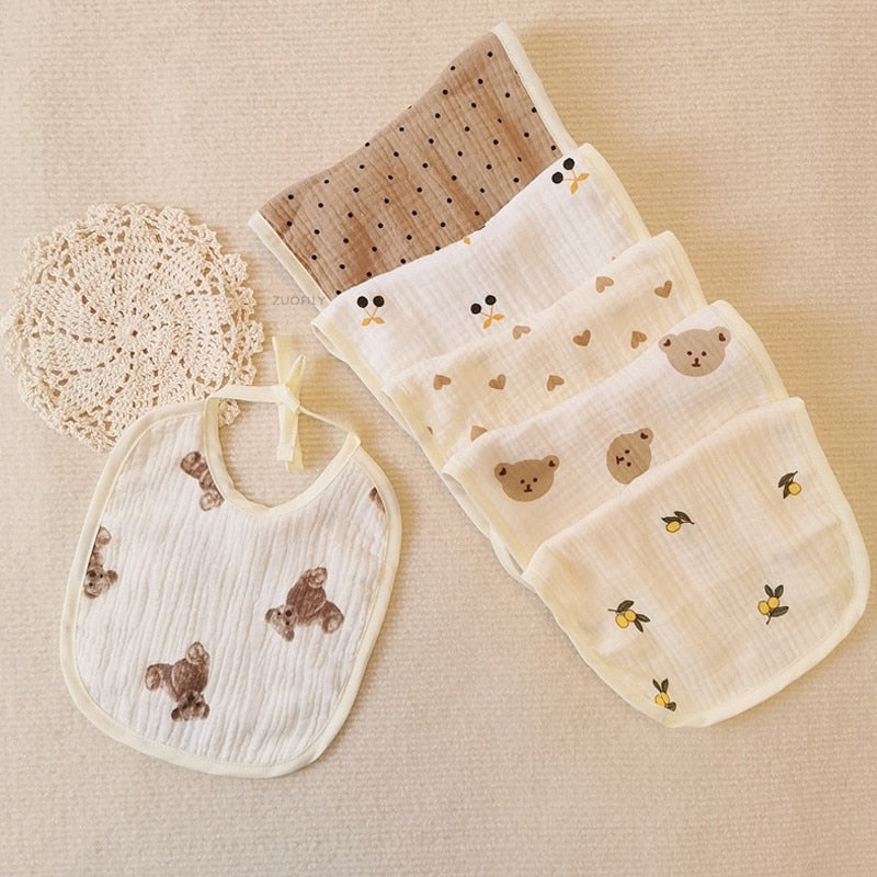 Cotton Cute Print Bibs