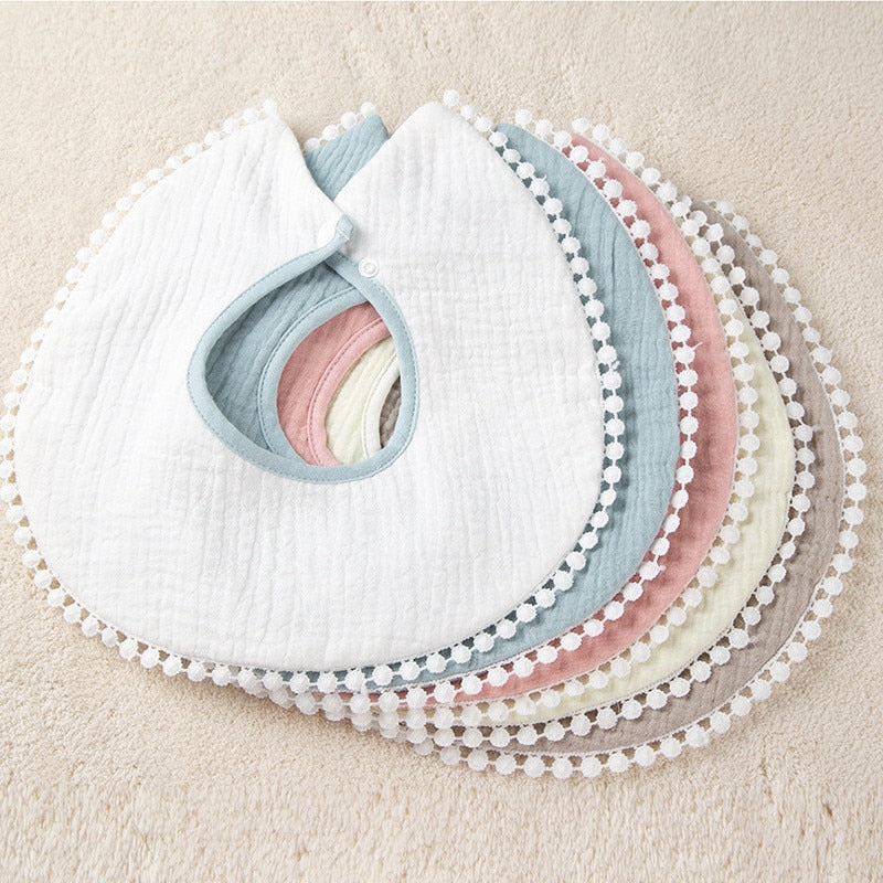 Newborn Saliva Absorbent 360 Rotate Bibs