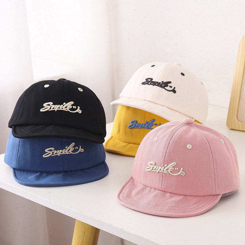 Smile Embroidered Letter Baseball Cap