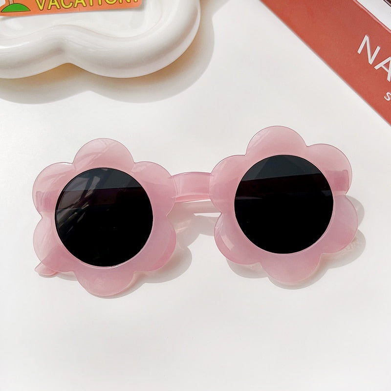 Round Flower Sunglasses