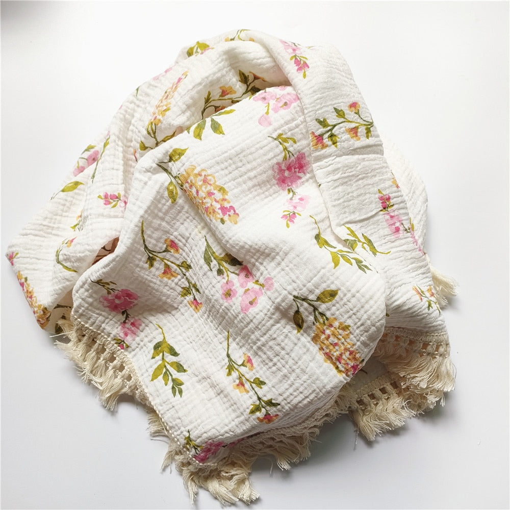 Cotton Blanket With Tassel