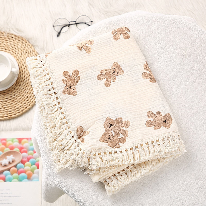 Cotton Blanket With Tassel