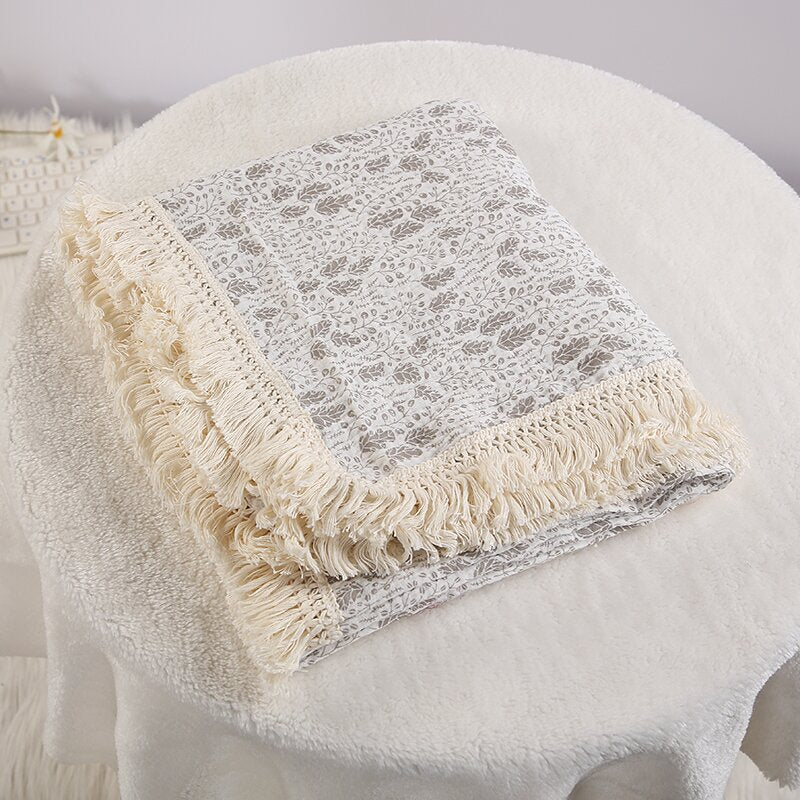 Cotton Blanket With Tassel