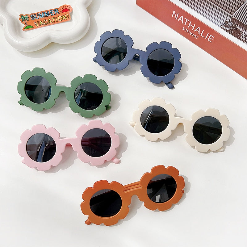 Round Flower Sunglasses