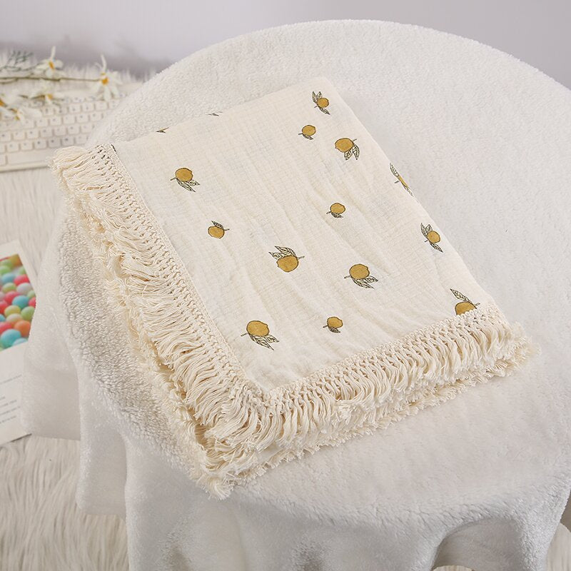 Cotton Blanket With Tassel