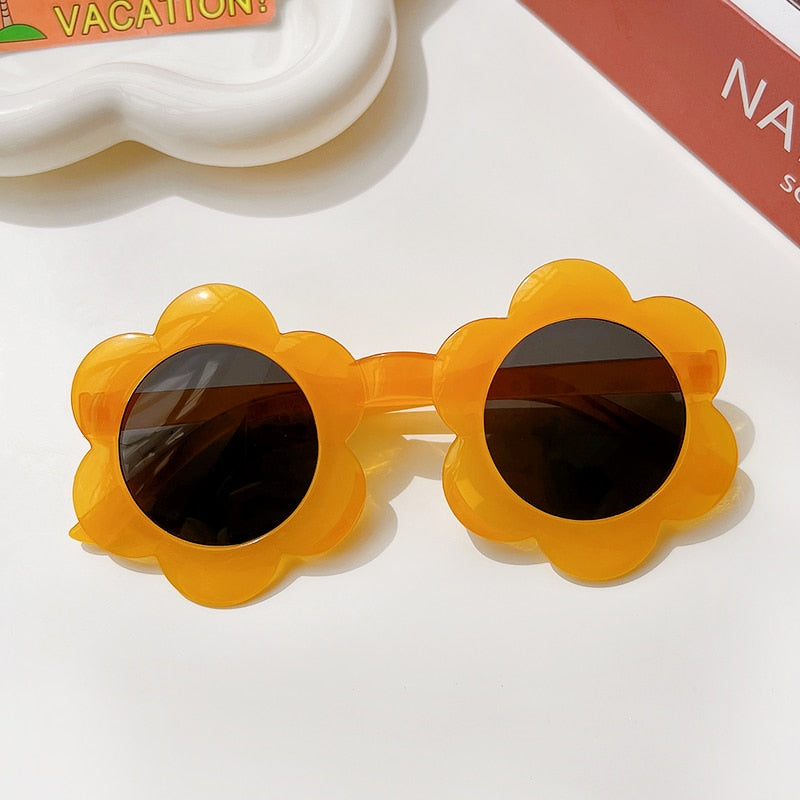 Round Flower Sunglasses