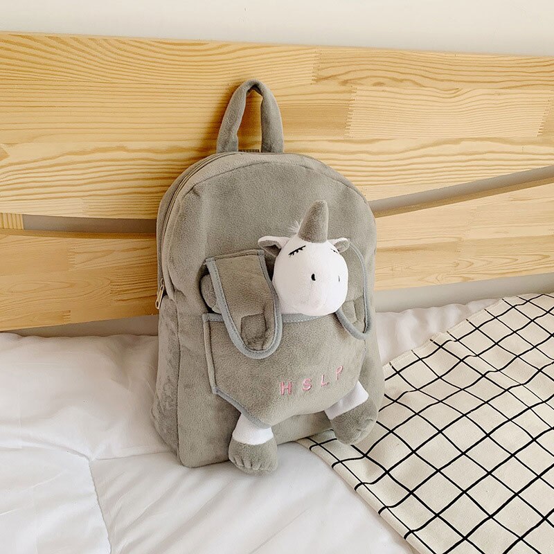 Plush Animals Backpack With Anti-Lost Rope