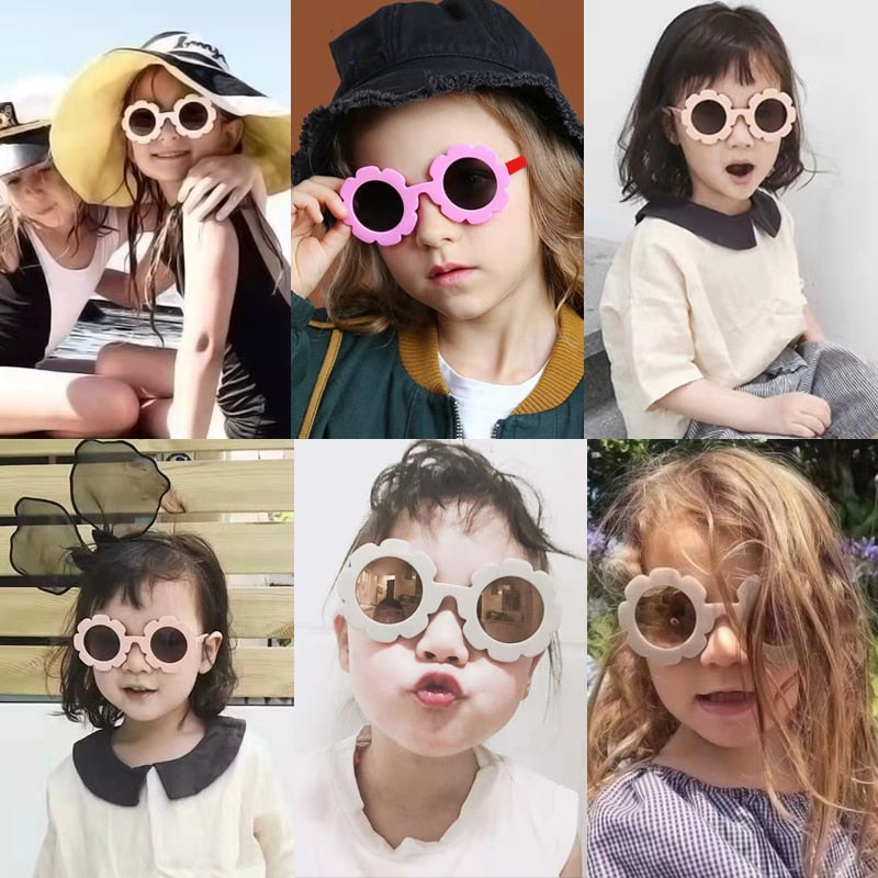 Round Flower Sunglasses