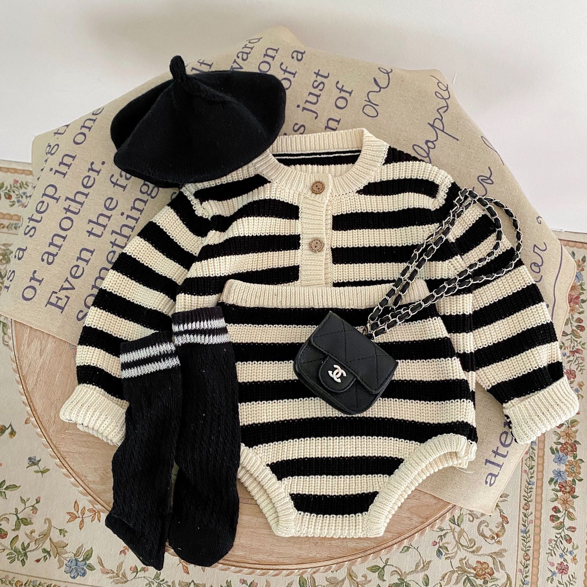 Striped Knitwear Set