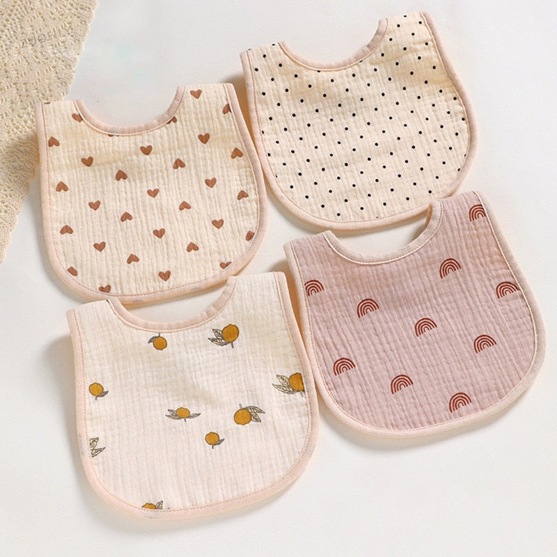 Solid Color Cute Pattern Bibs