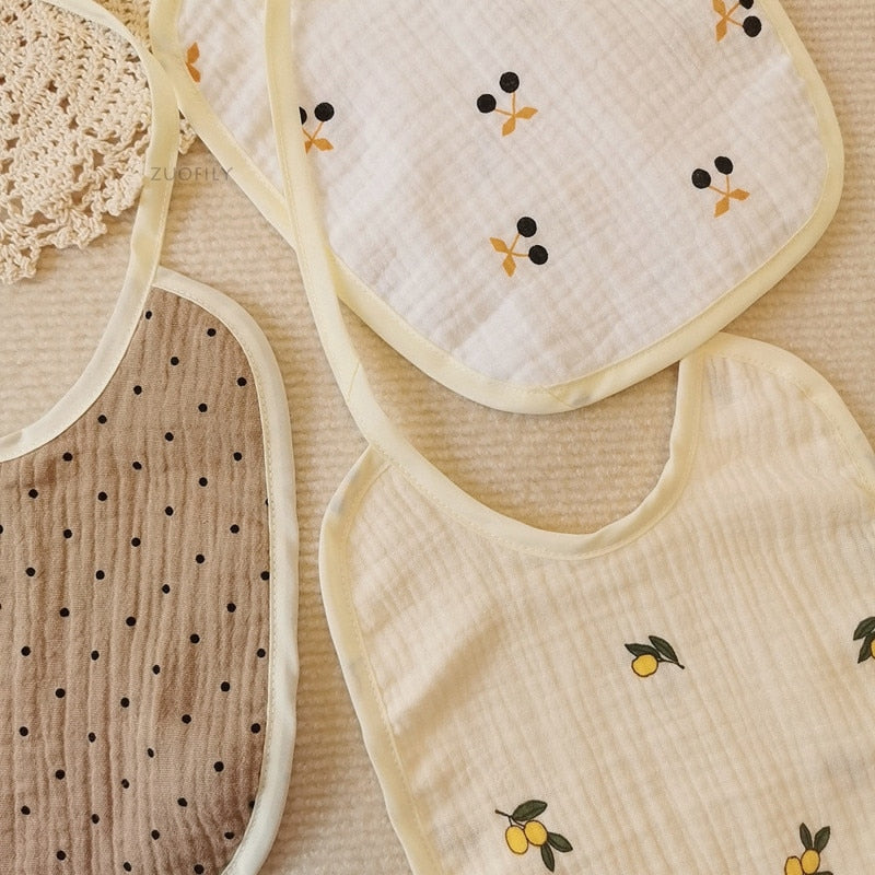 Cotton Cute Print Bibs