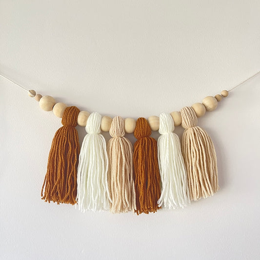 Boho Tassel Wooden Beads Hanging Pendant
