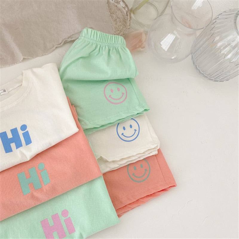 Hi Print Tee And Shorts Set