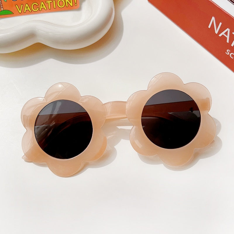 Round Flower Sunglasses