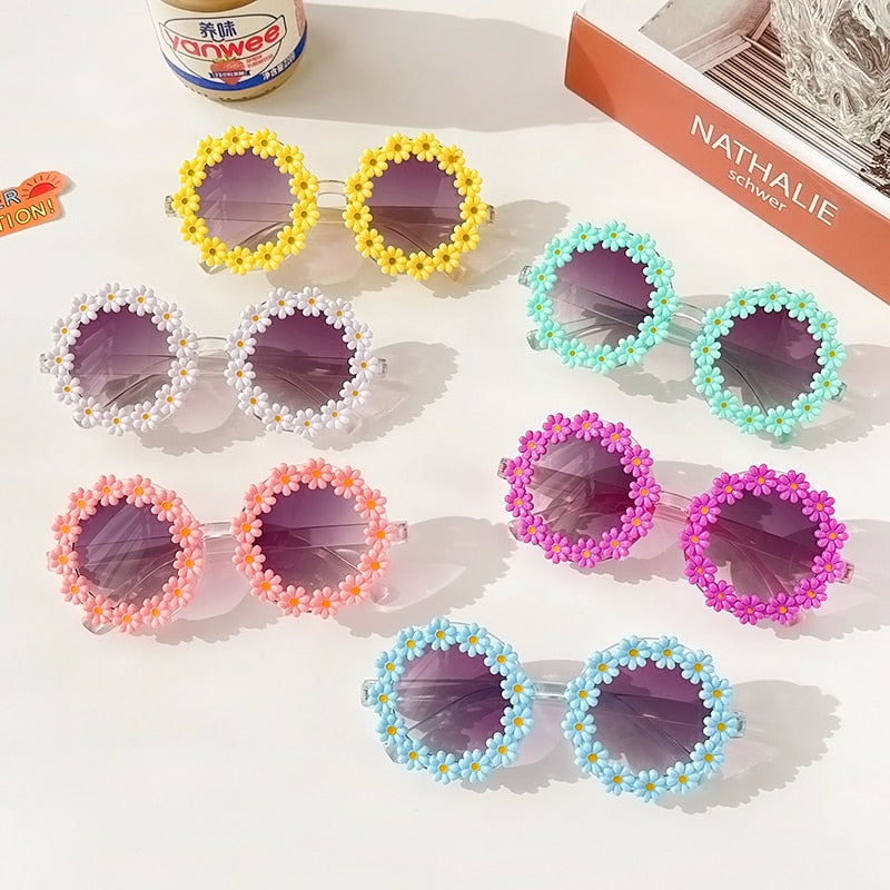 Round Flower Sunglasses