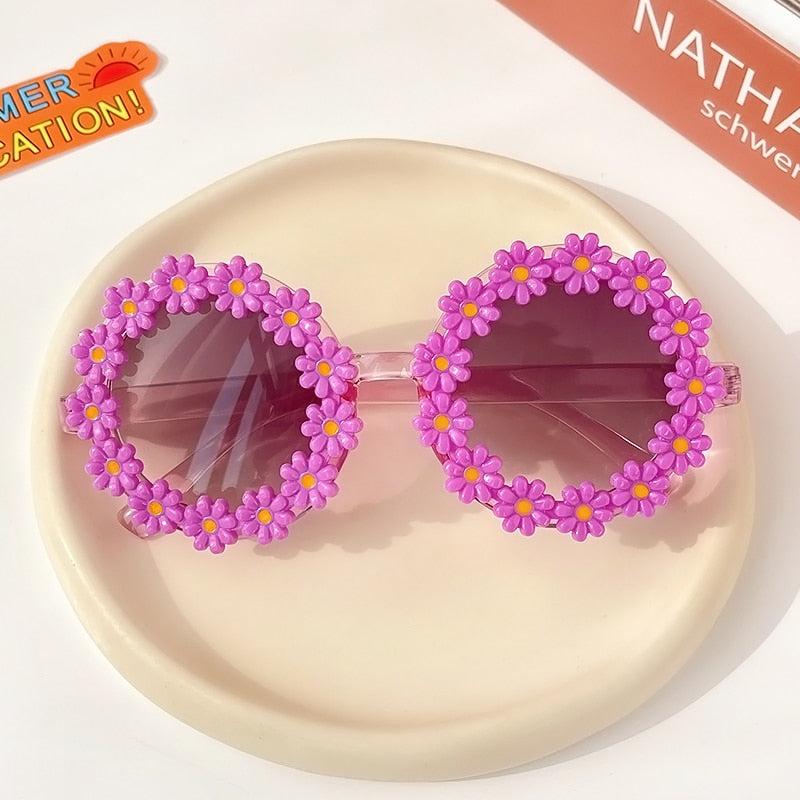 Round Flower Sunglasses