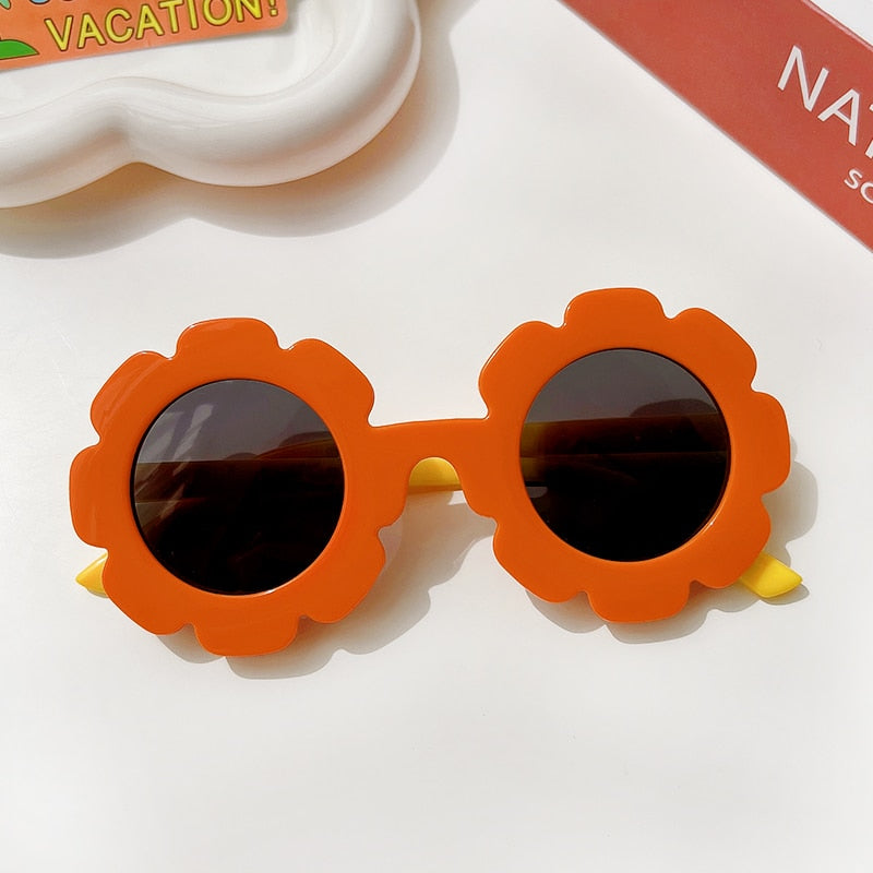 Round Flower Sunglasses
