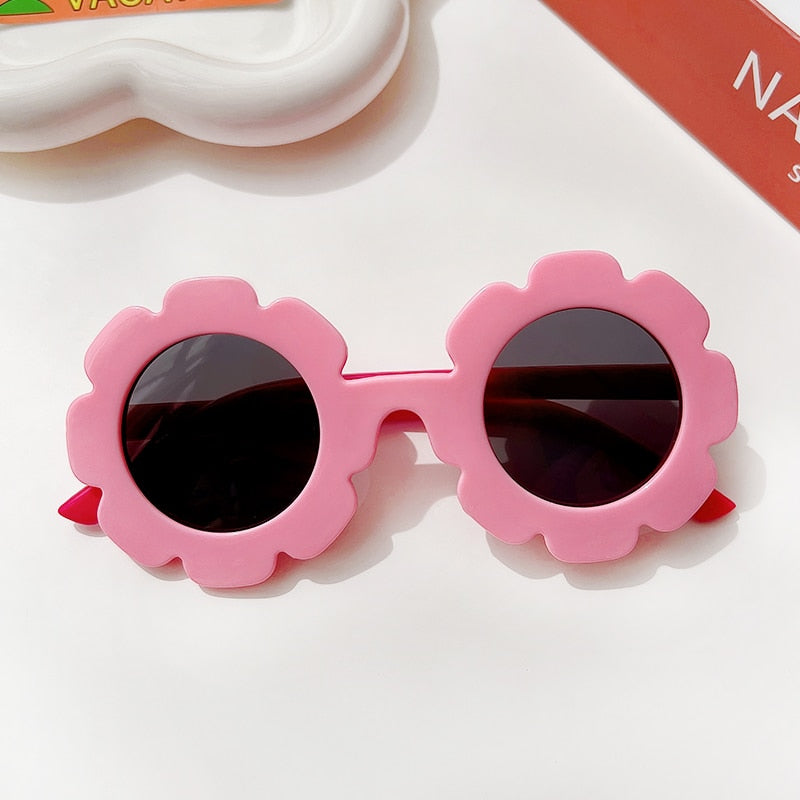 Round Flower Sunglasses