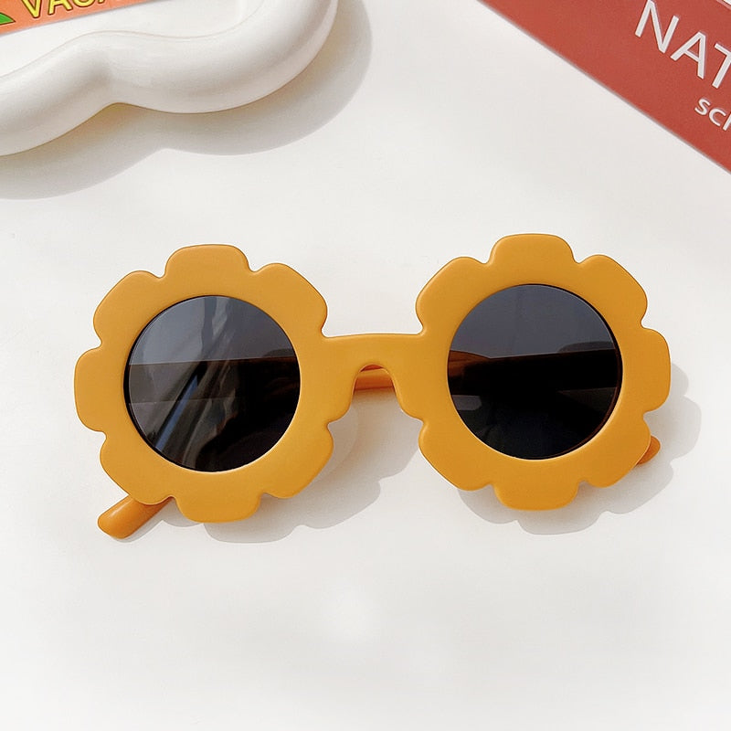 Round Flower Sunglasses