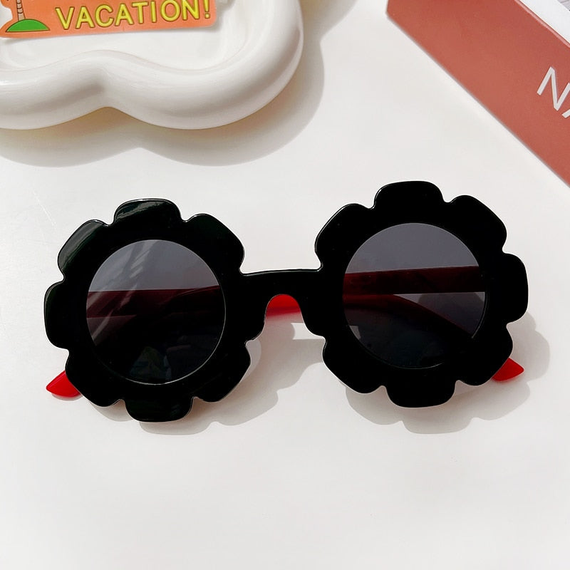 Round Flower Sunglasses