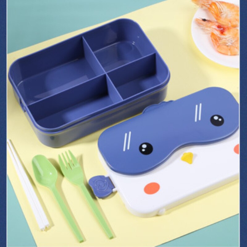 Anime Stainless Steel Grid Lunch Box
