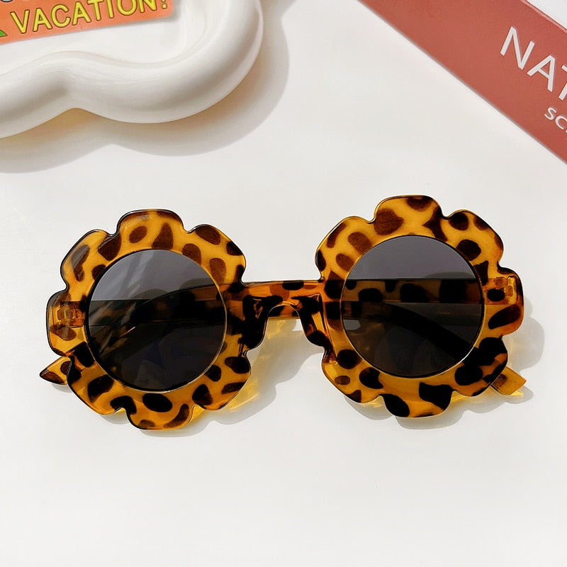 Round Flower Sunglasses