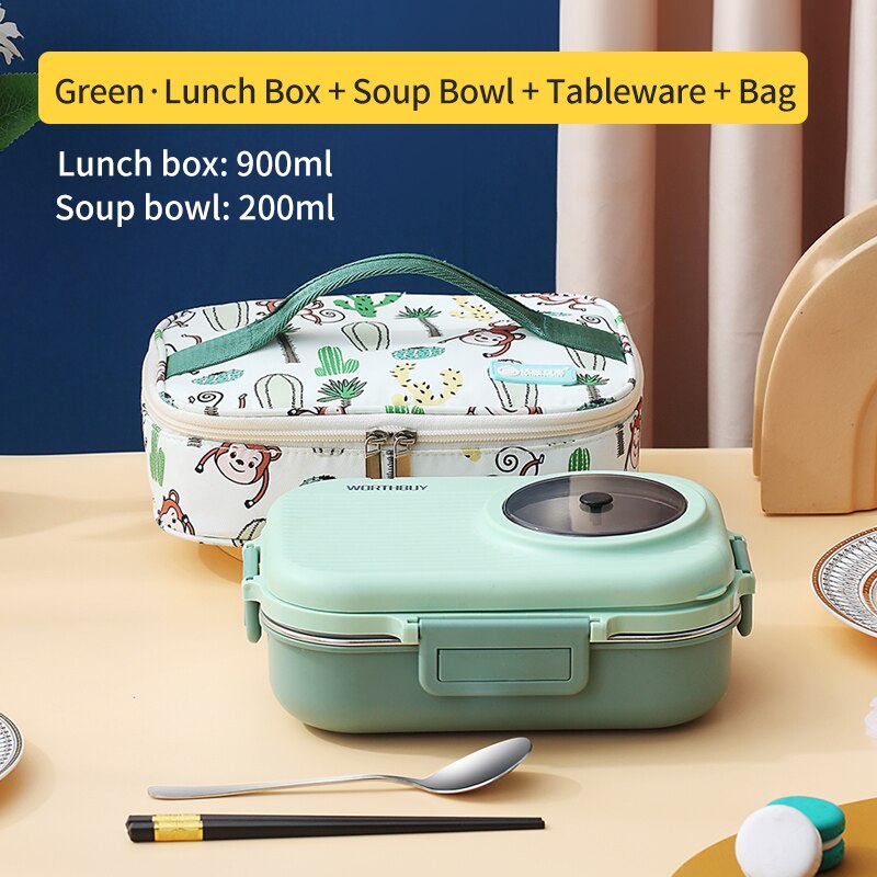 Stylish Lunch Box With Bag